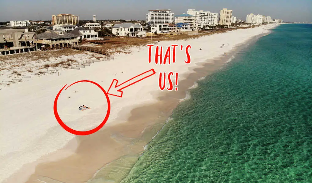 destin florida panhandle beach drone