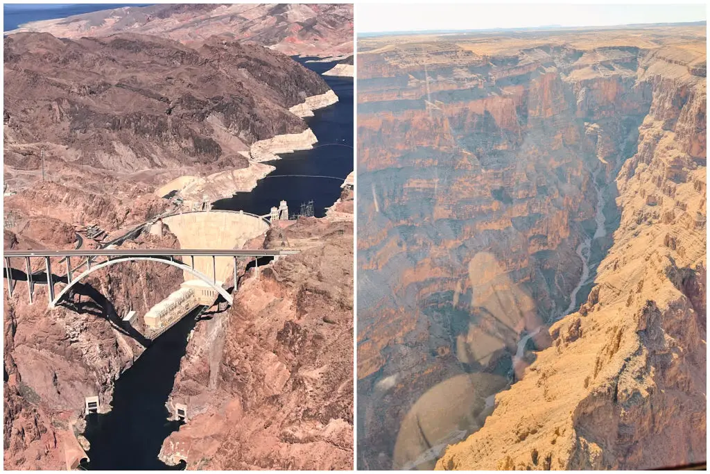 hoover dam and west grand canyon from the air on helicopter tour from las vegas