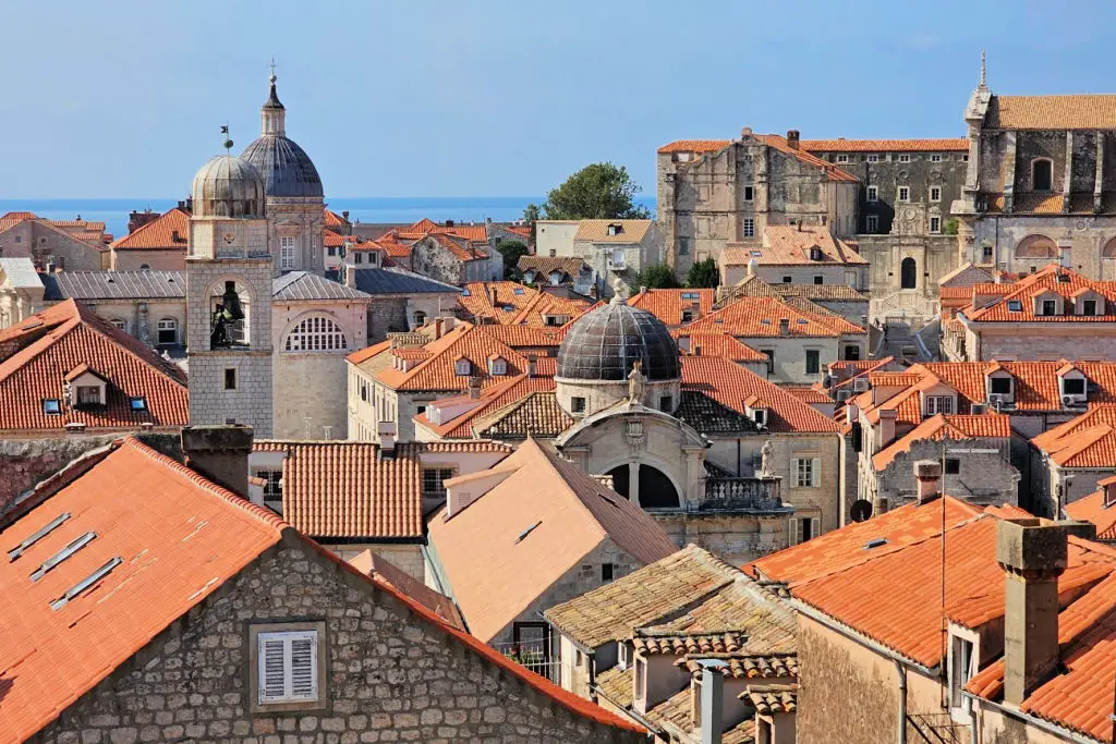 dubrovnik croatia old town roofs cathedral
