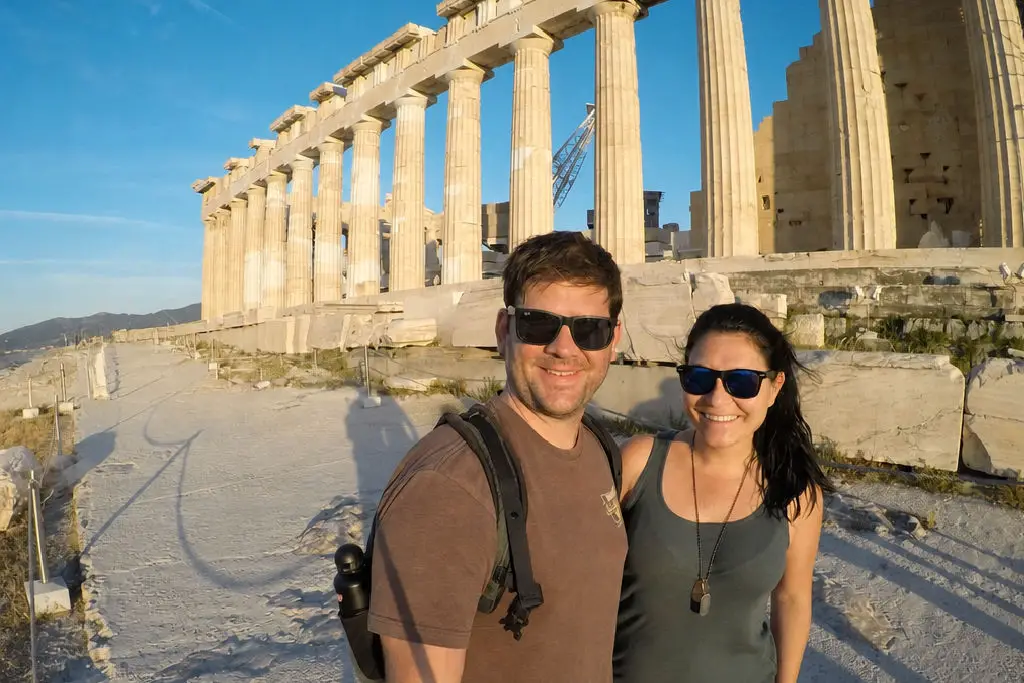 Parthenon Greece with no crowds, shoulder season October Greek Isles