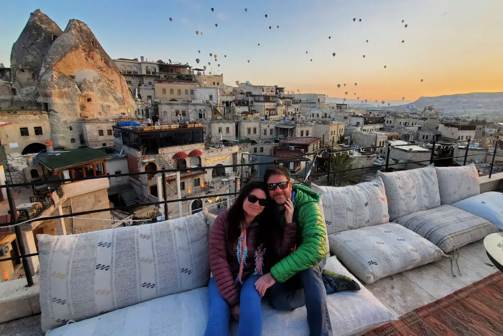 goreme cappadocia rooftop hot air balloons taskonak hotel