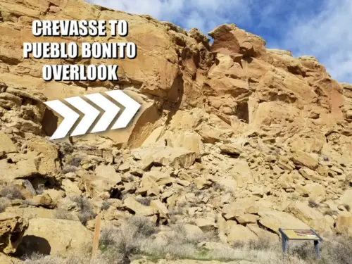 Chaco Canyon Crevasse to Pueblo Bonito Overlook