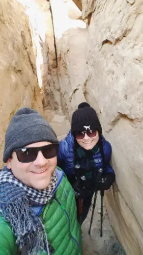 Chaco Canyon Pueblo Alto Trail Crevasse Selfie