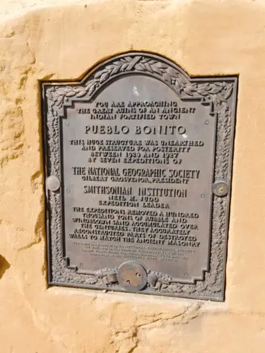 Chaco Canyon Pueblo Bonito Sign