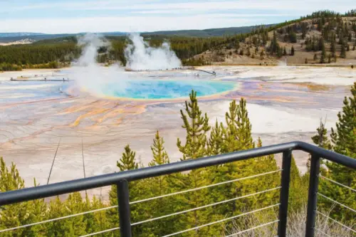 Grand Prismatic Spring in Yellowstone Overlook