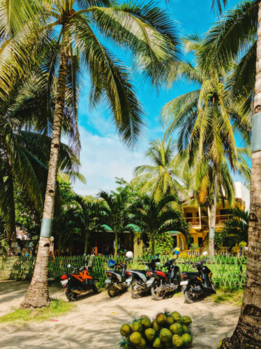 Pangloa and Bohol Island Dumaluan Beach Scooter Parking