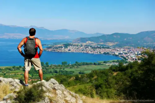 Why Have We Visited Macedonia Three Times - QA With Audrey & Harry Harry enjoying the views of Lake Ohrid